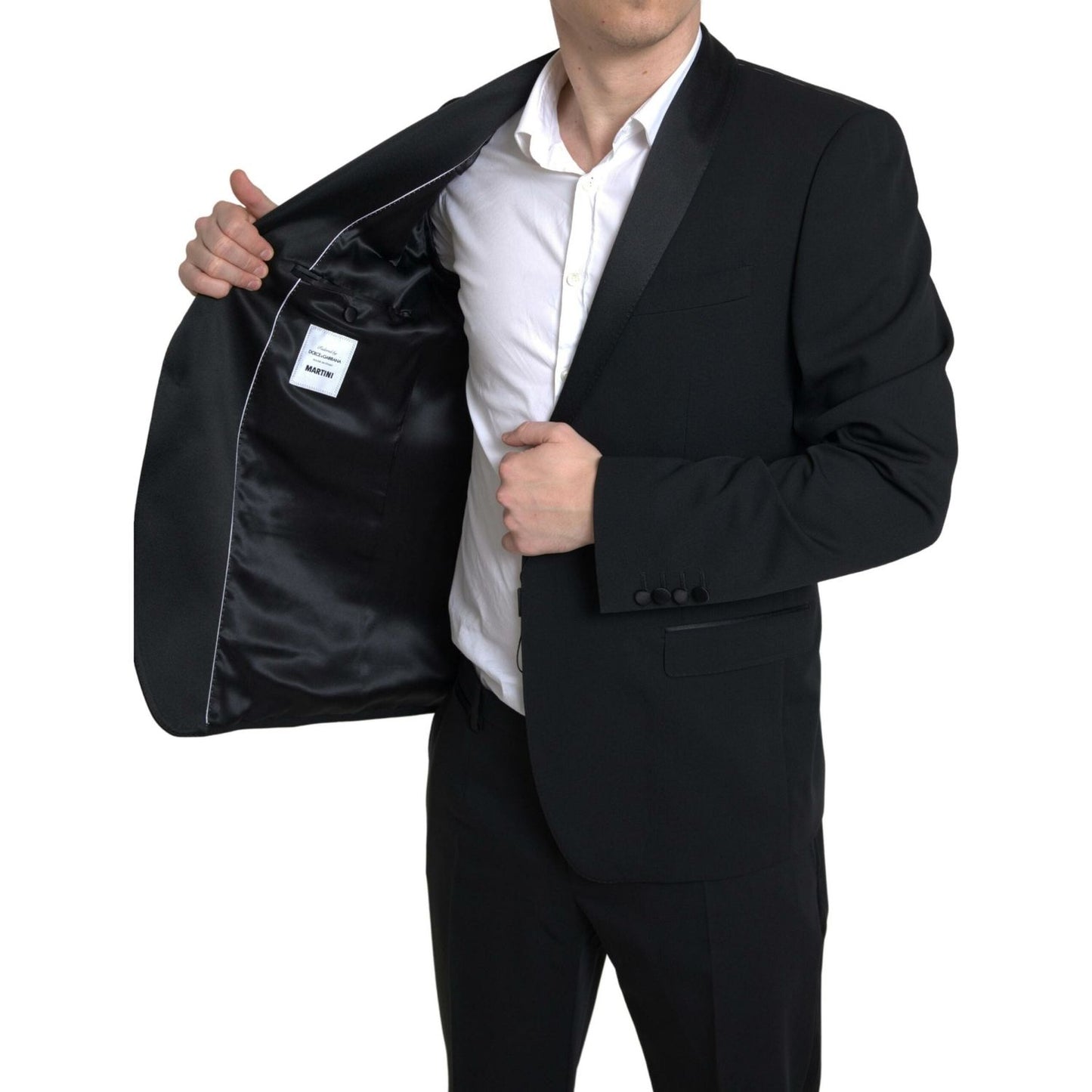 Dolce & Gabbana Elegant Black Slim Fit Two-Piece Suit Dolce & Gabbana