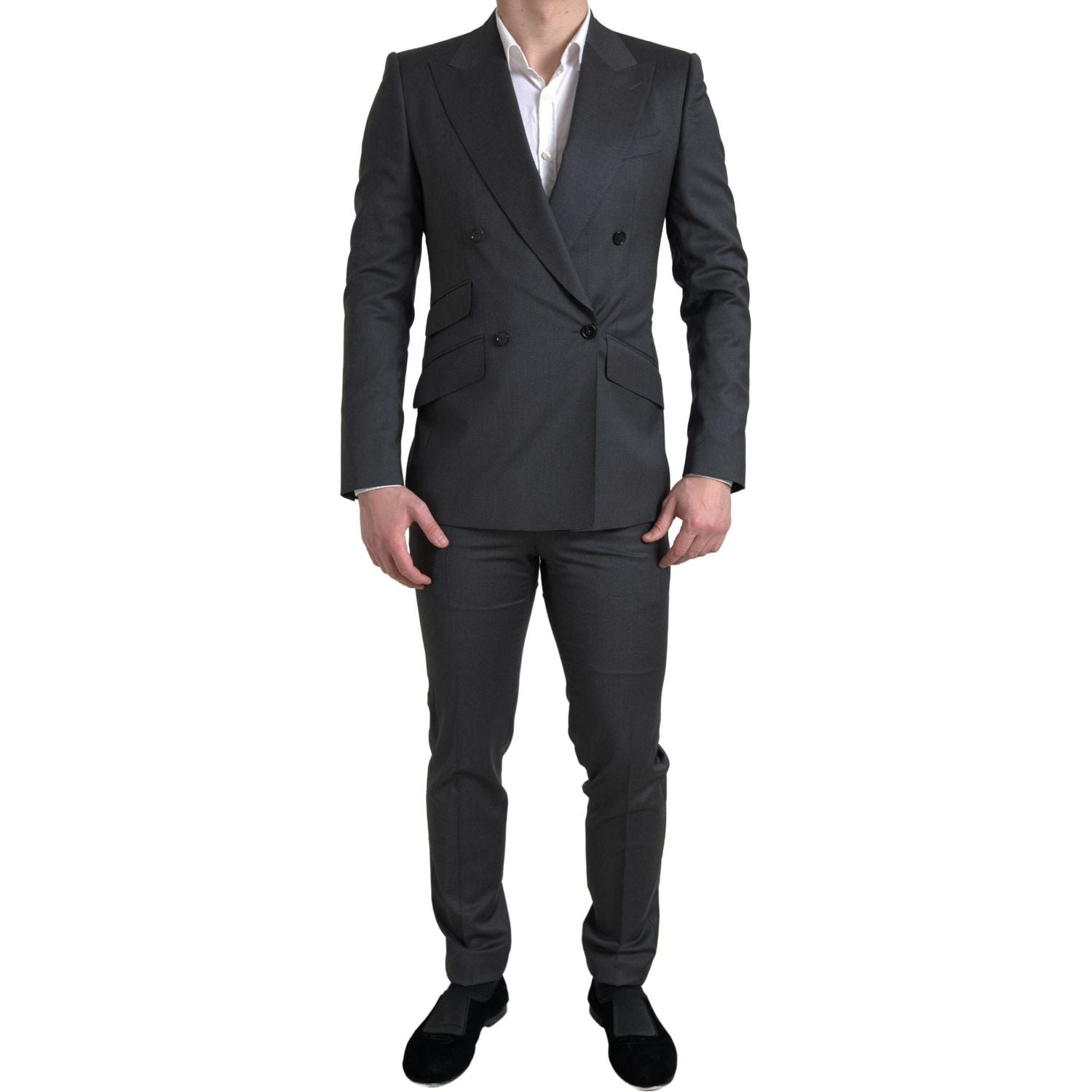 Dolce & Gabbana Gray 2 Piece Double Breasted SICILIA Suit