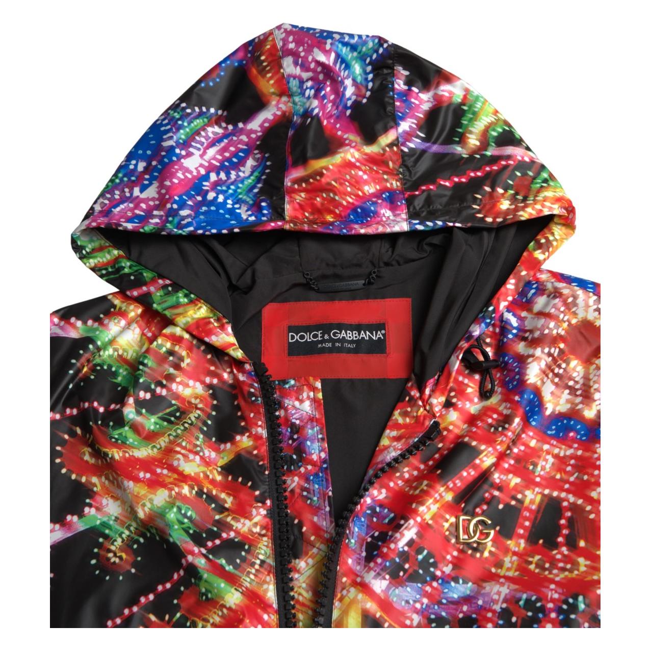 Dolce & Gabbana Multicolor Hooded Sweatshirt Sweater