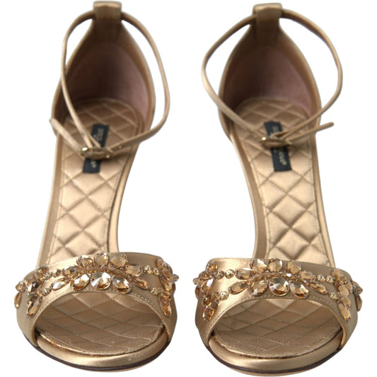 Dolce & Gabbana Crystal Embellished Heel Sandals Dolce & Gabbana