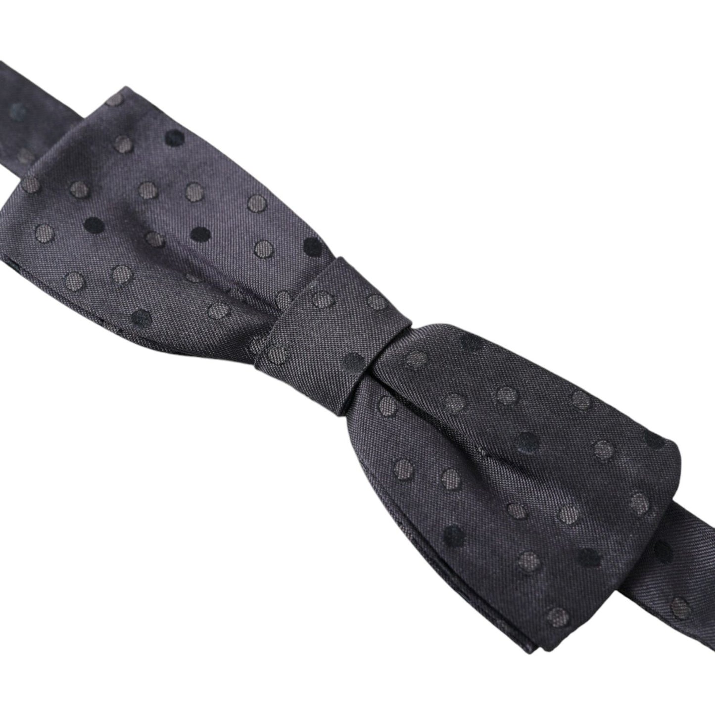 Dolce & Gabbana Blue Polka Dot Silk Adjustable Neck Men Papillon Bow Tie