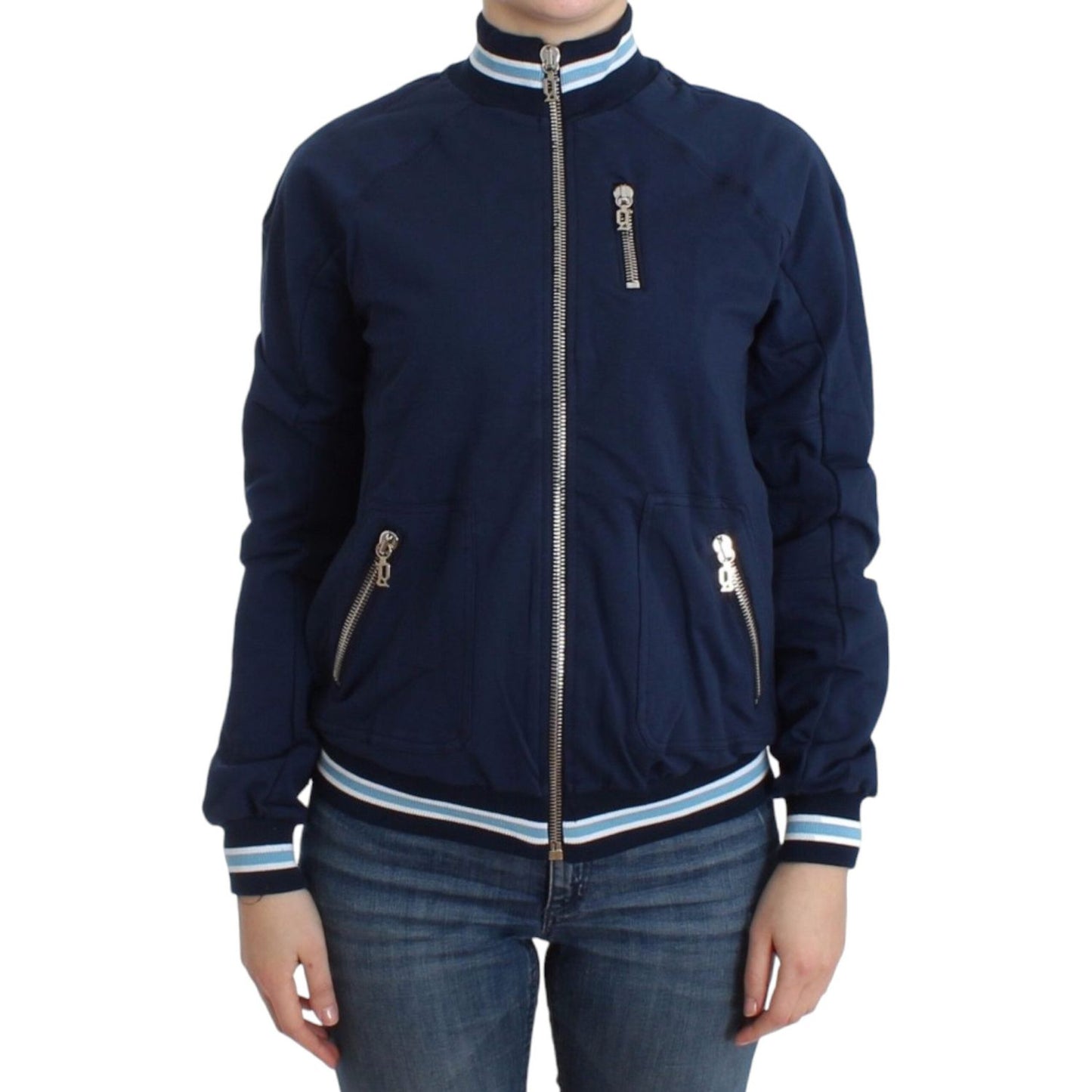 John Galliano Blue zip cotton cardigan John Galliano