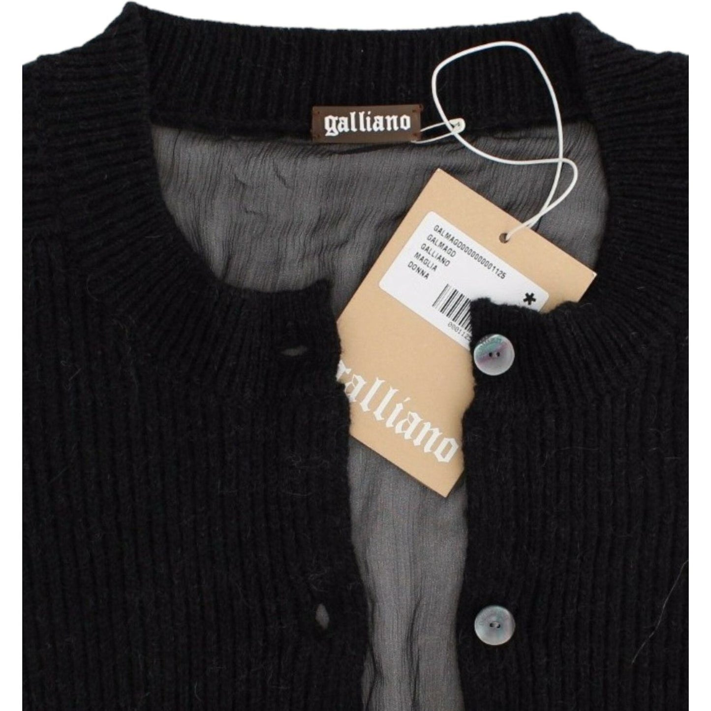 John Galliano Black wool cardigan John Galliano
