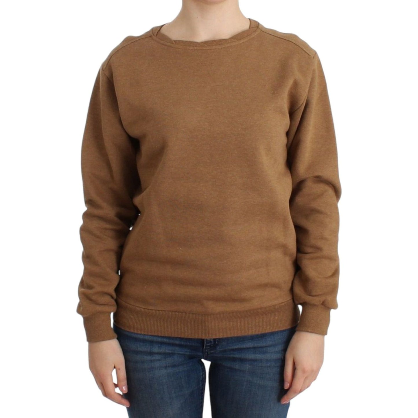 John Galliano Brown Crewneck Cotton Sweater John Galliano