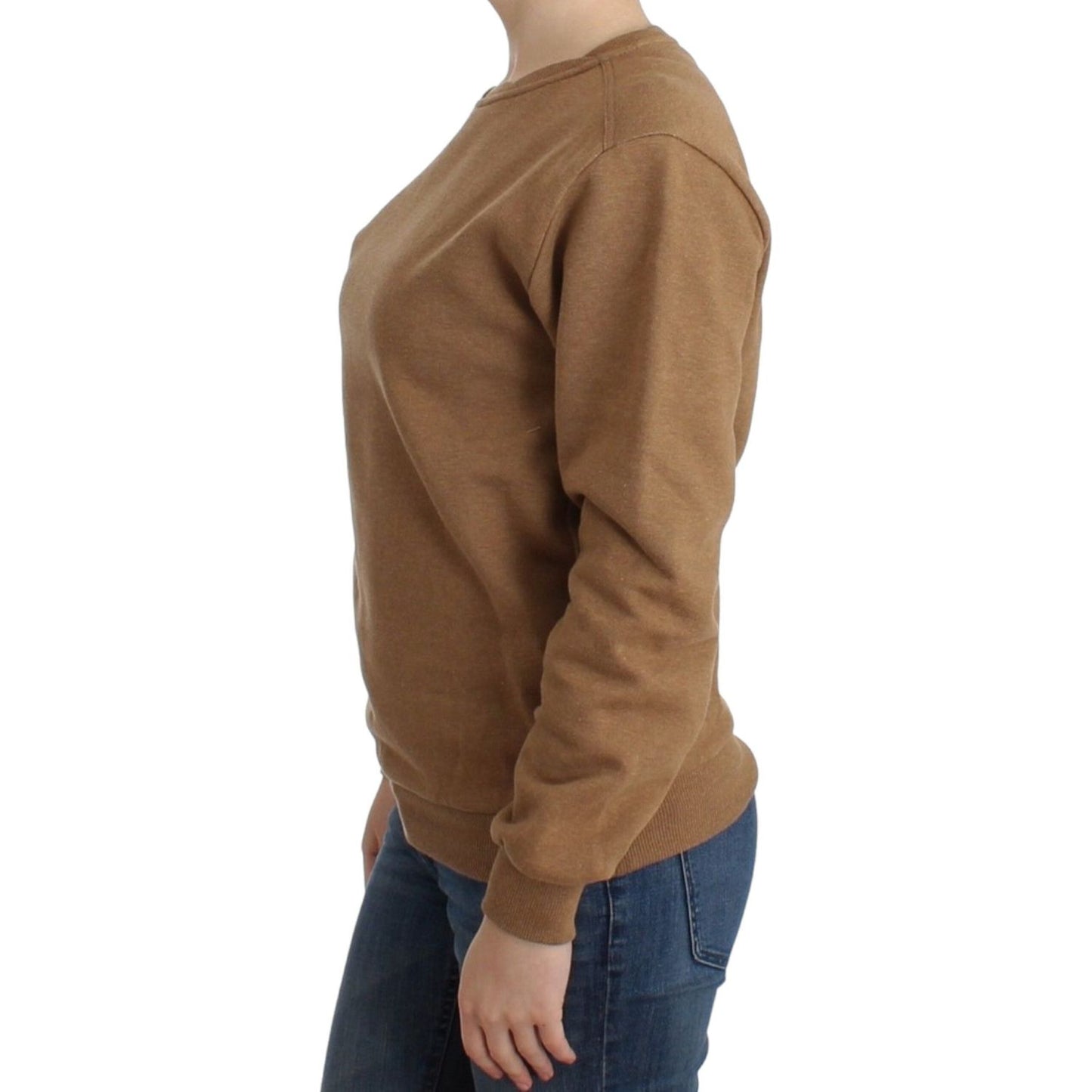 John Galliano Brown Crewneck Cotton Sweater John Galliano