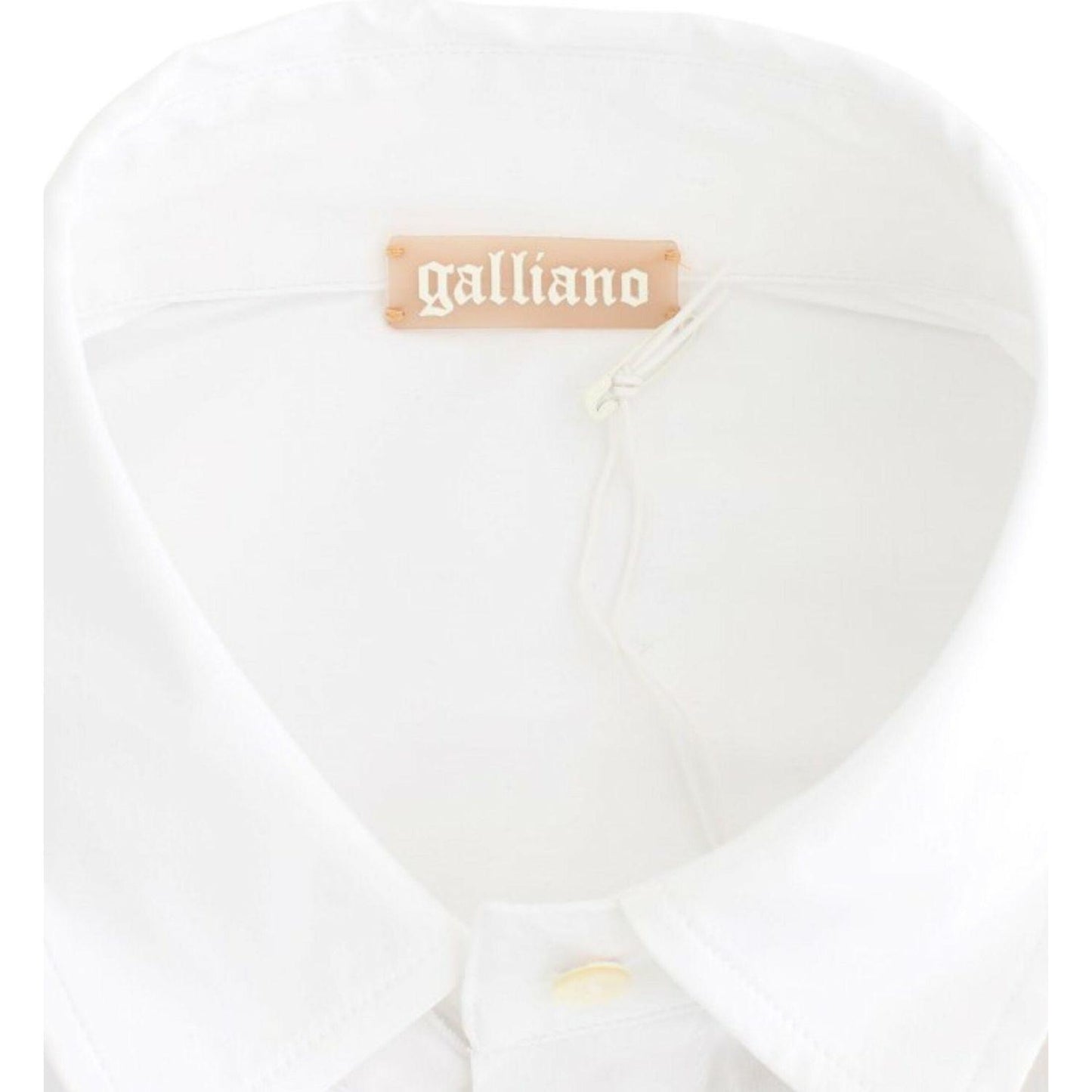 John Galliano White Cotton Shirt Top John Galliano