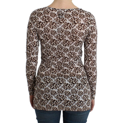 Cavalli Brown longsleeved lace top Cavalli