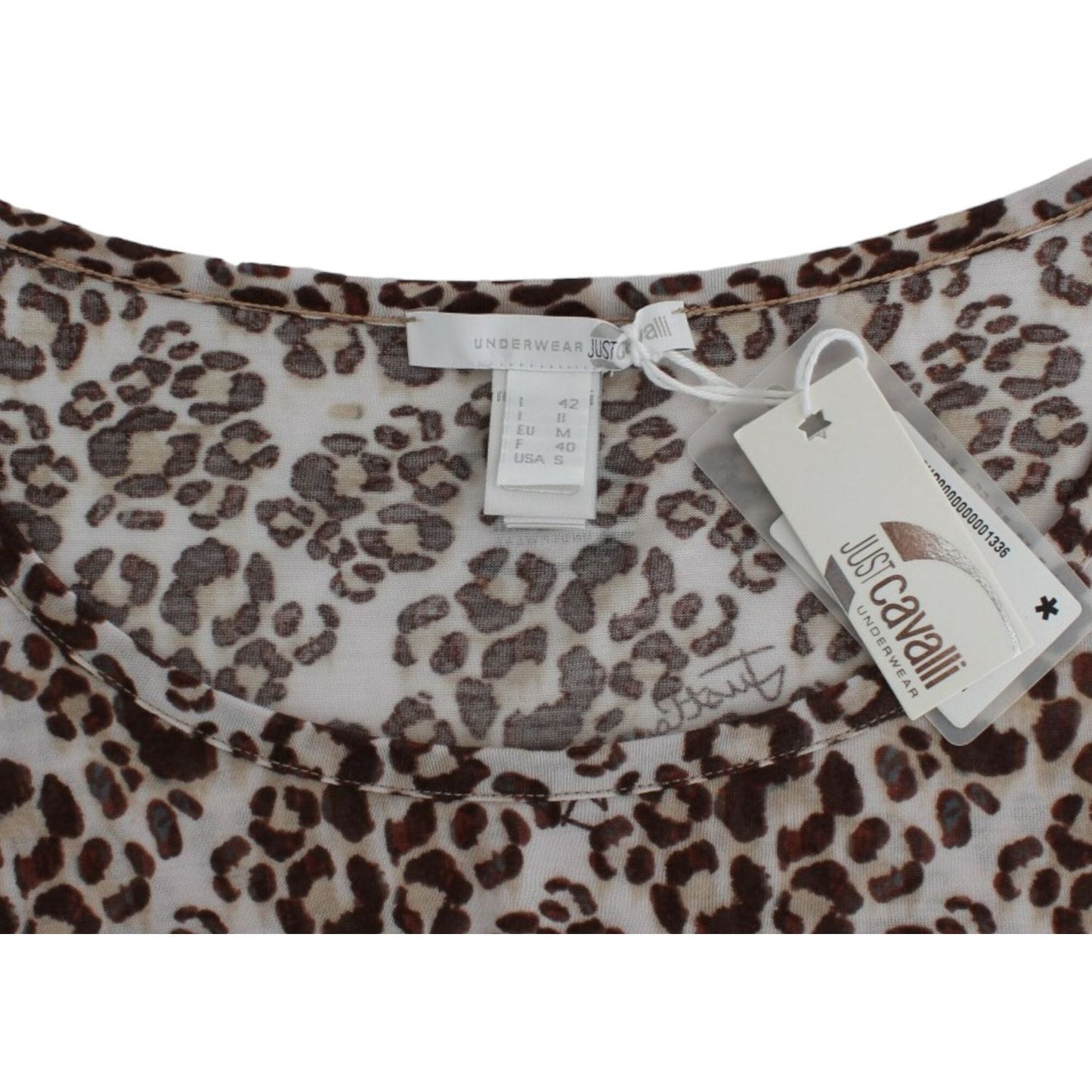 Cavalli Brown longsleeved lace top Cavalli