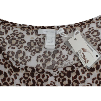 Cavalli Brown longsleeved lace top Cavalli