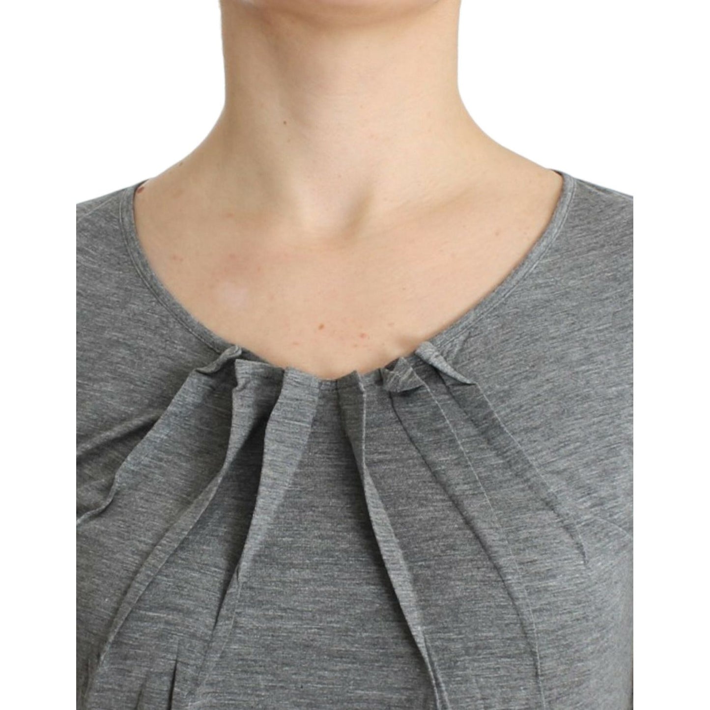 Cavalli Gray 3/4 sleeves jumper top Cavalli