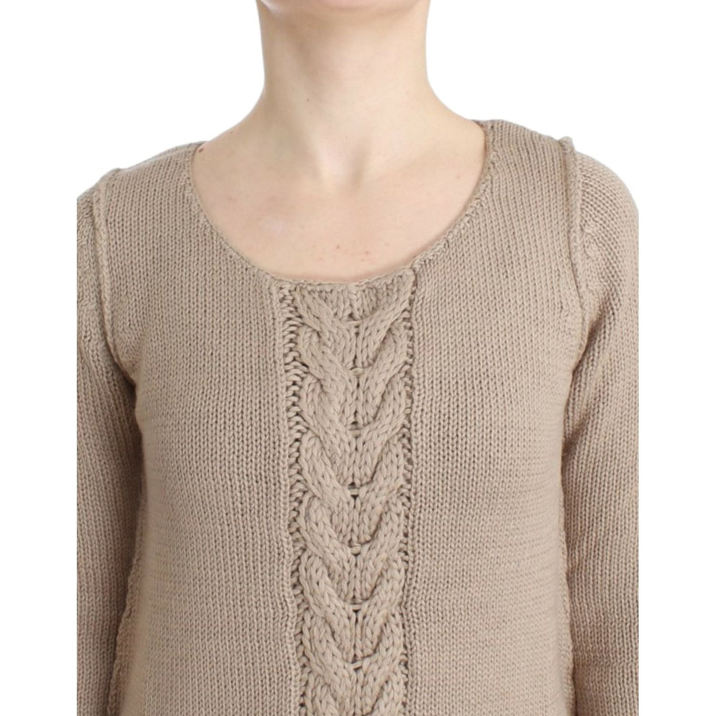 Cavalli Beige knitted wool sweater Cavalli