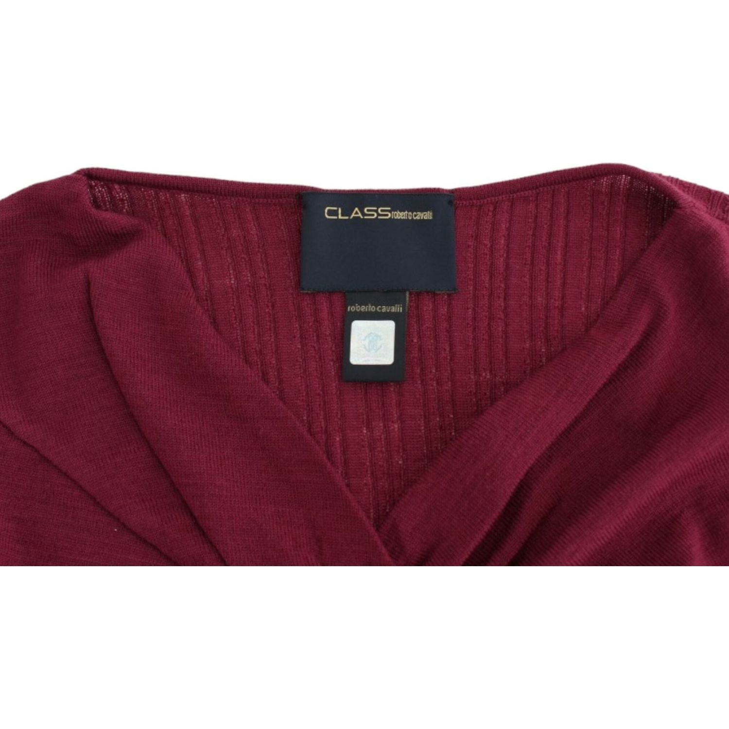 优雅紫色锁孔羊毛毛衣