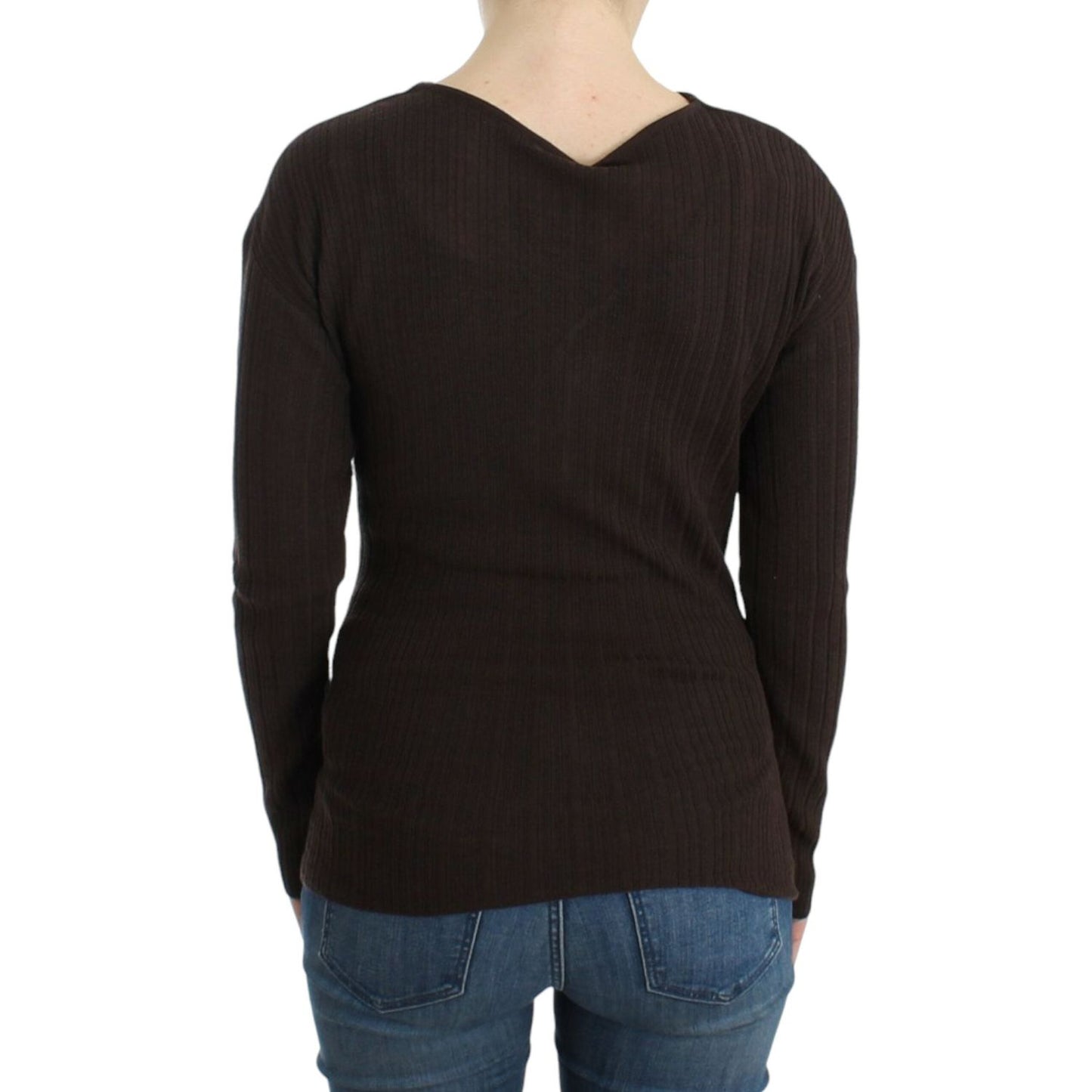 Cavalli Brown knitted wool sweater Cavalli