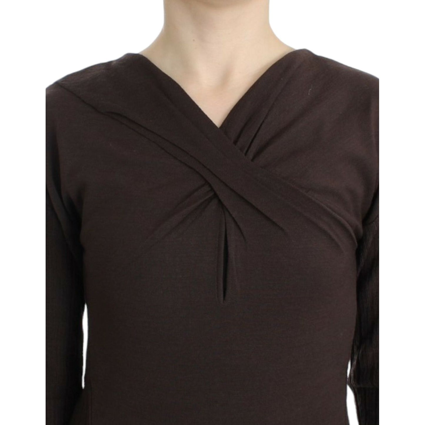 Cavalli Brown knitted wool sweater Cavalli