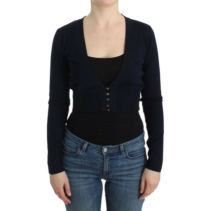 Cavalli Black cropped wool cardigan Cavalli
