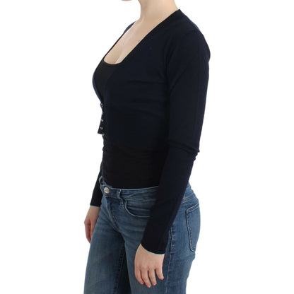 Cavalli Black cropped wool cardigan Cavalli