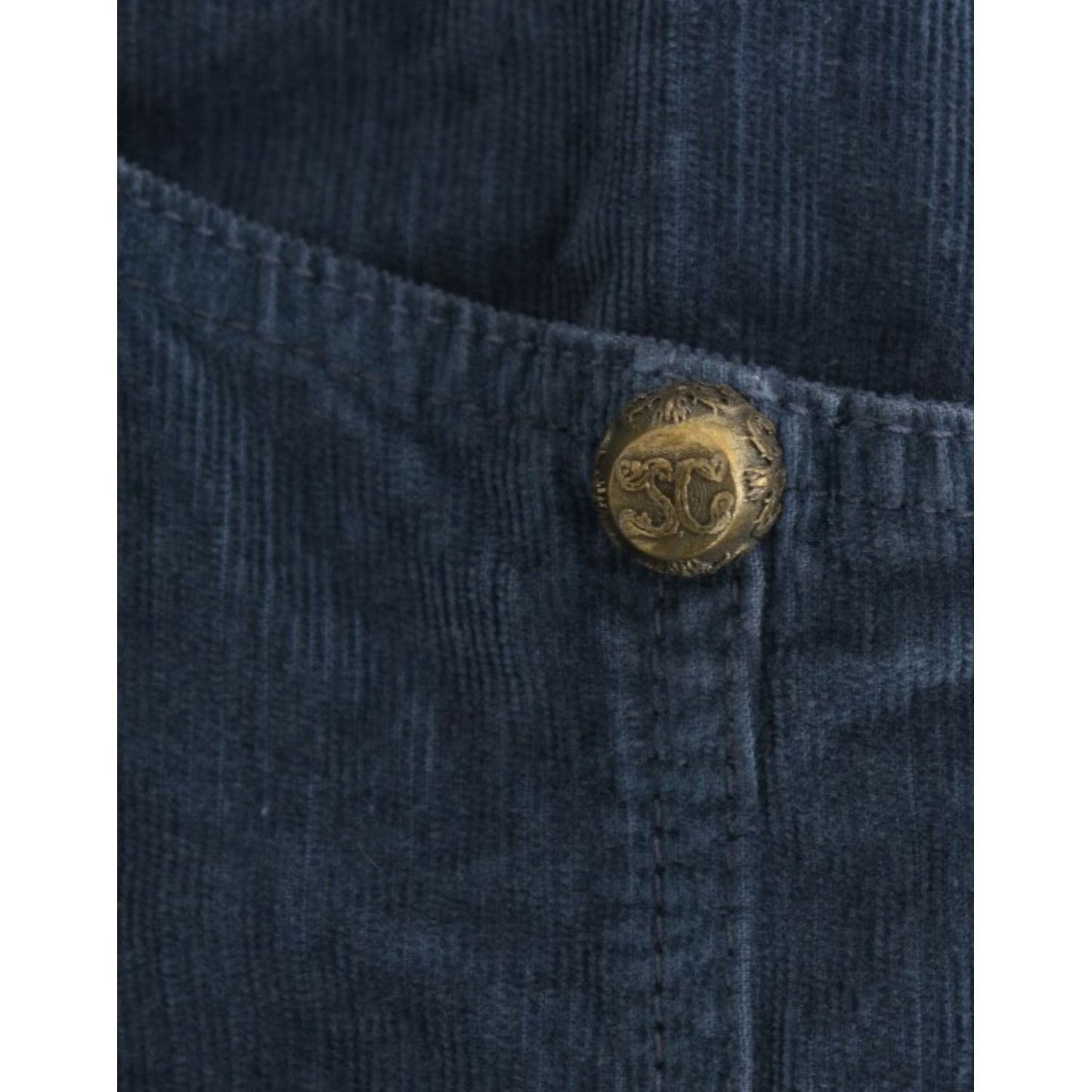 Cavalli Blue corduroy pencil skirt Cavalli