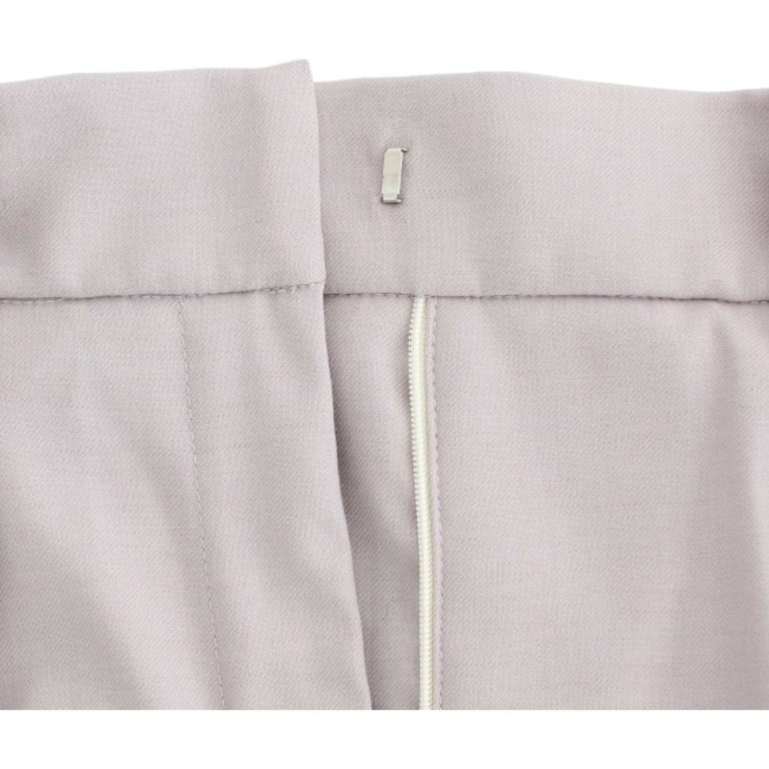 精致高腰灰色裤子