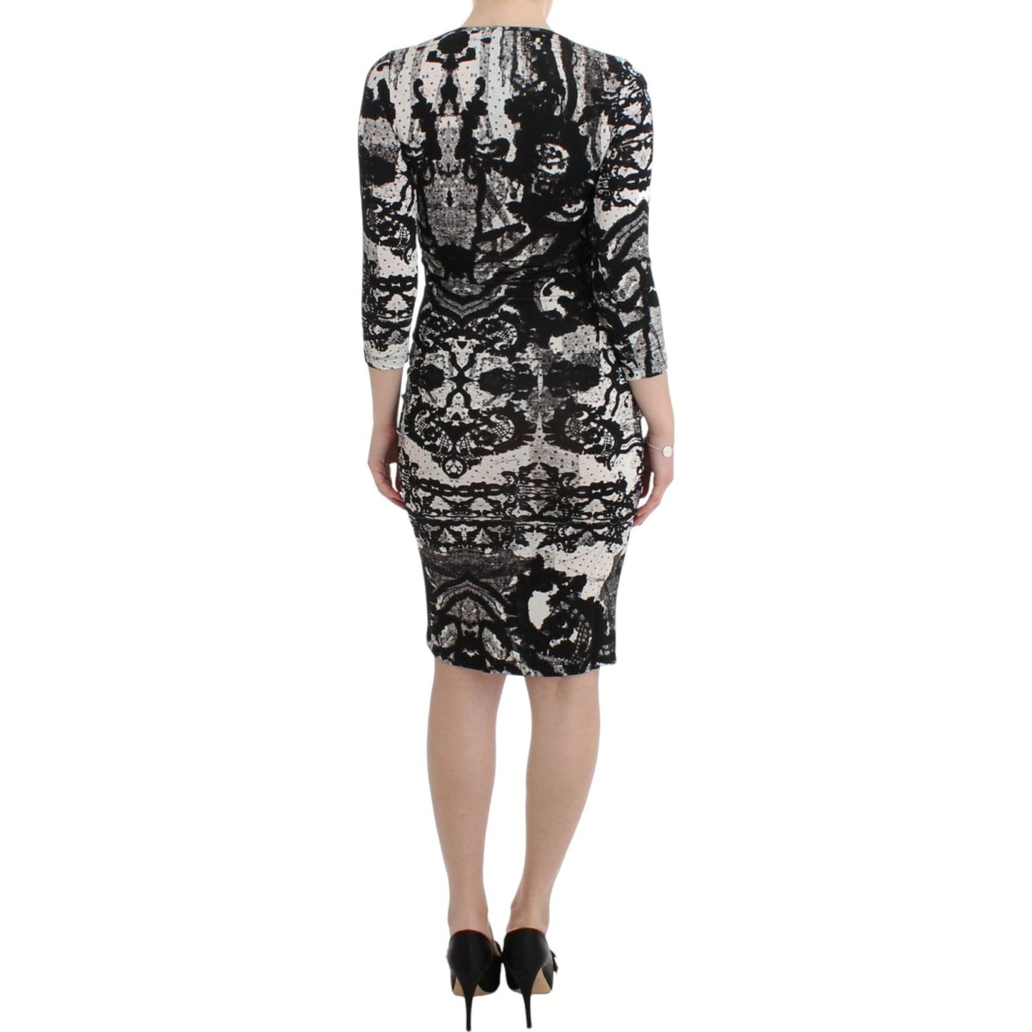 Cavalli Elegant Printed Jersey Sheath Dress Cavalli