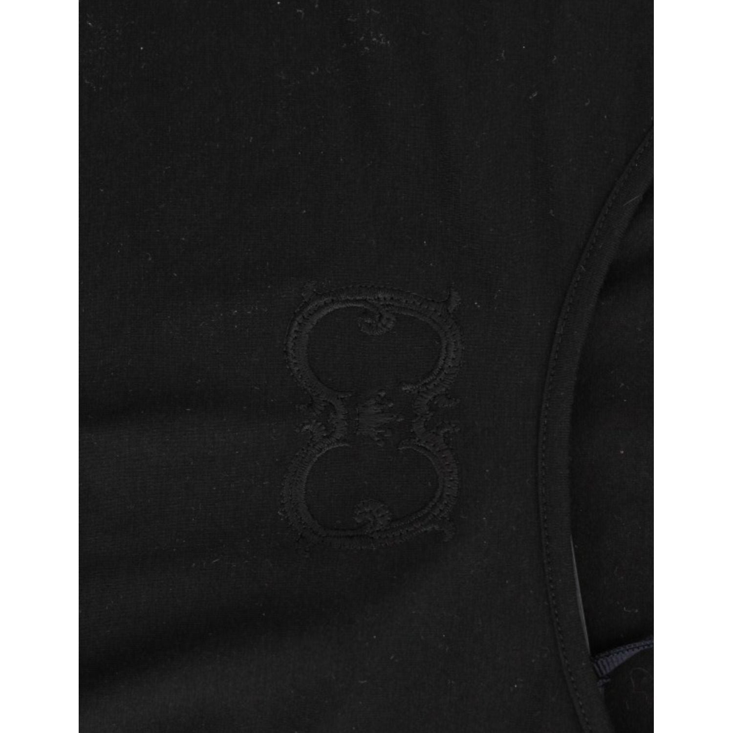 优雅盖袖黑色上衣