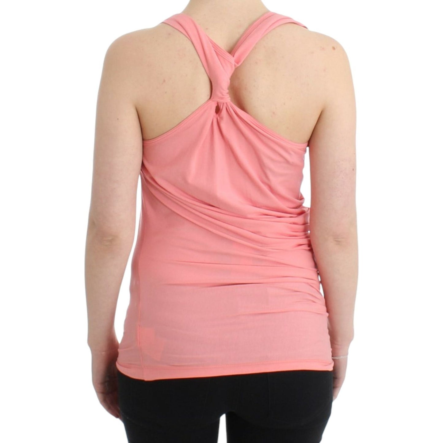 Cavalli Pink cotton tank top Cavalli