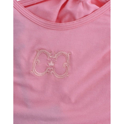 Cavalli Pink cotton tank top Cavalli