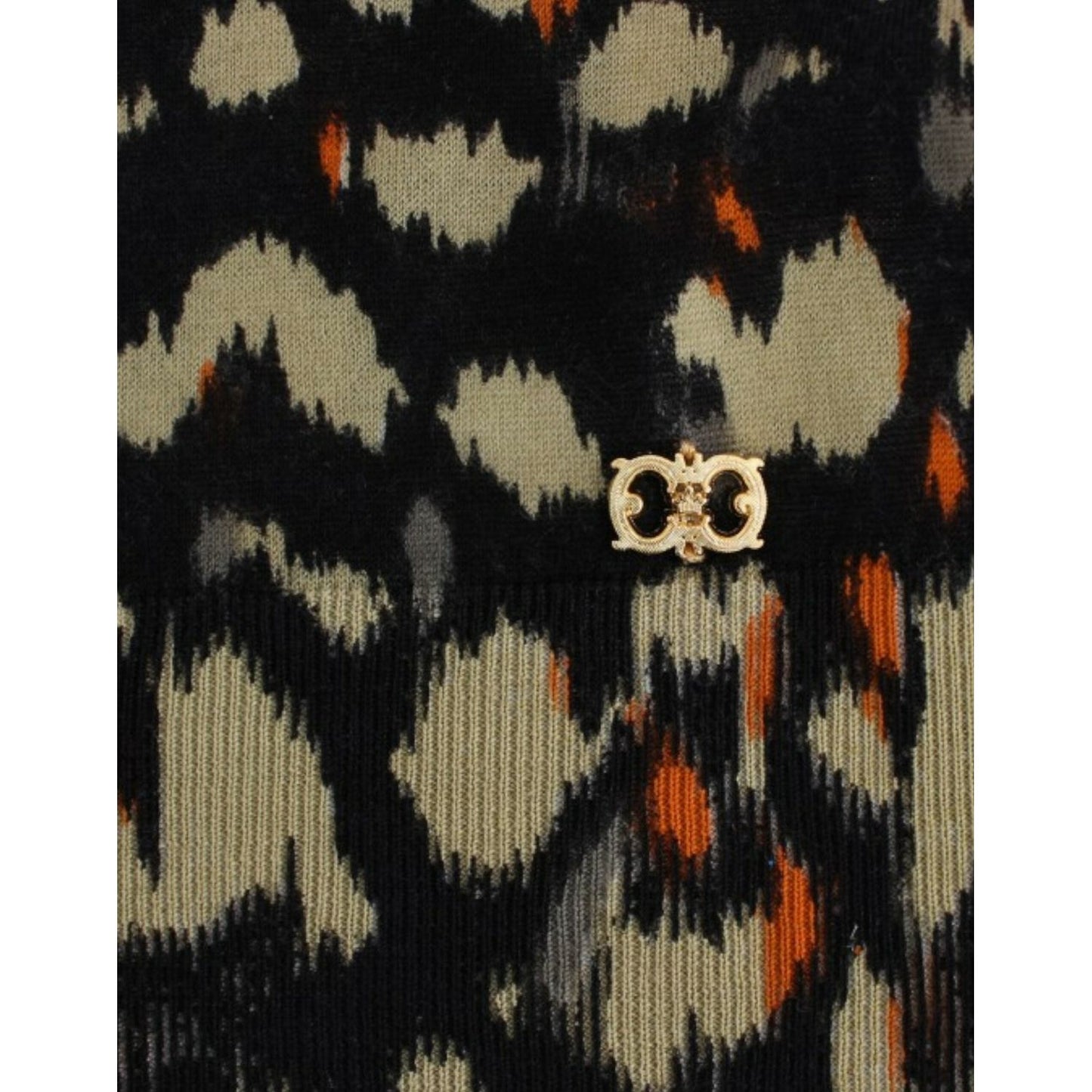 Cavalli Multicolor v-neck wool jumper Cavalli