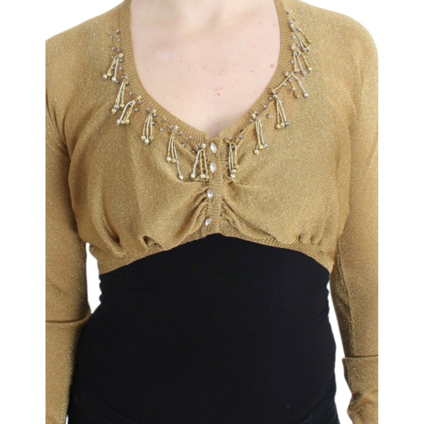 Cavalli Gold embellished gold shrug Cavalli