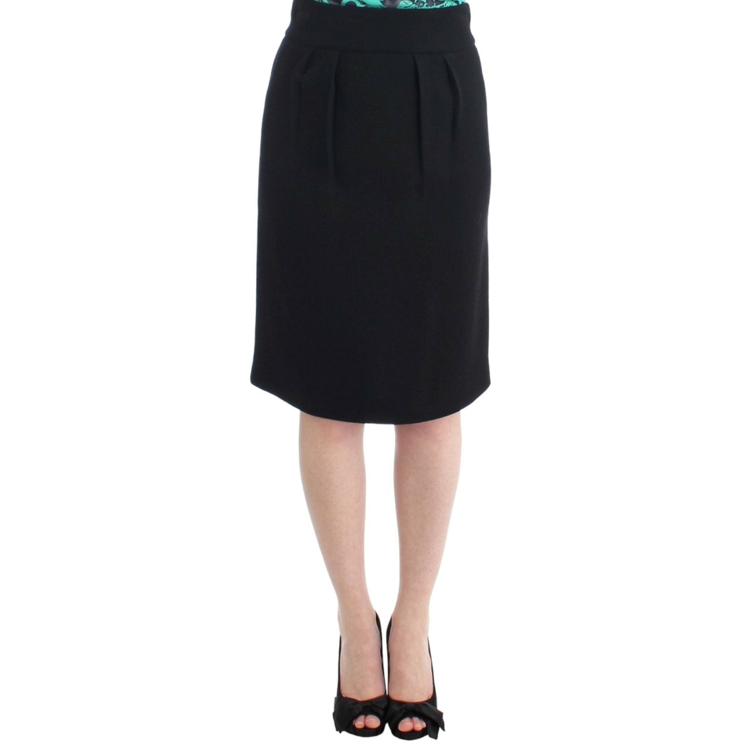 Cavalli Black wool pencil skirt Cavalli