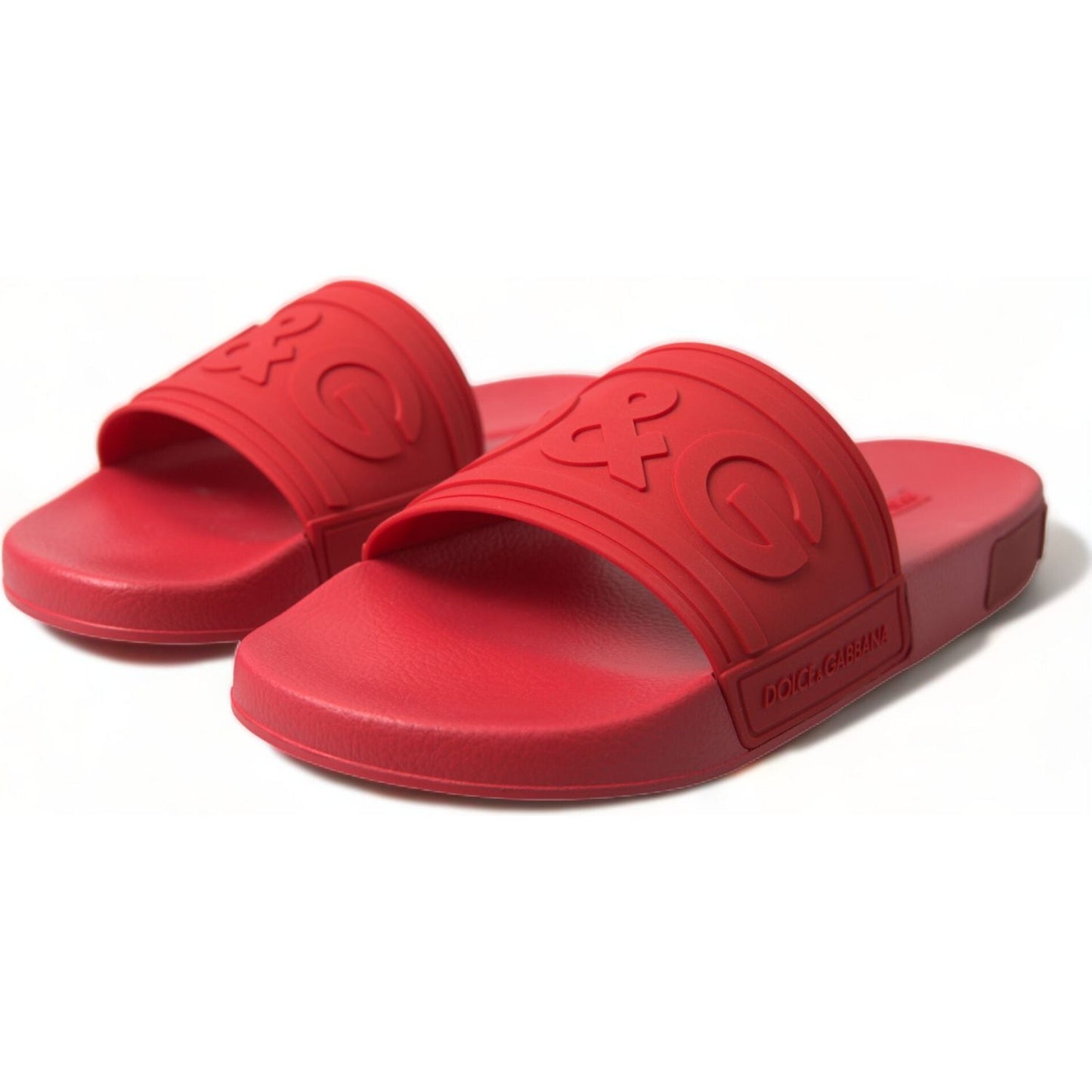 Dolce & Gabbana Radiant Red Men's Slide Sandals Dolce & Gabbana