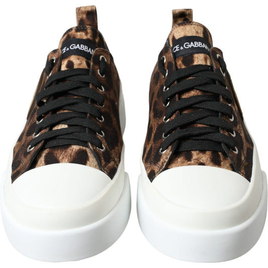 Dolce & Gabbana Elegant Leopard Print Casual Sneakers Dolce & Gabbana