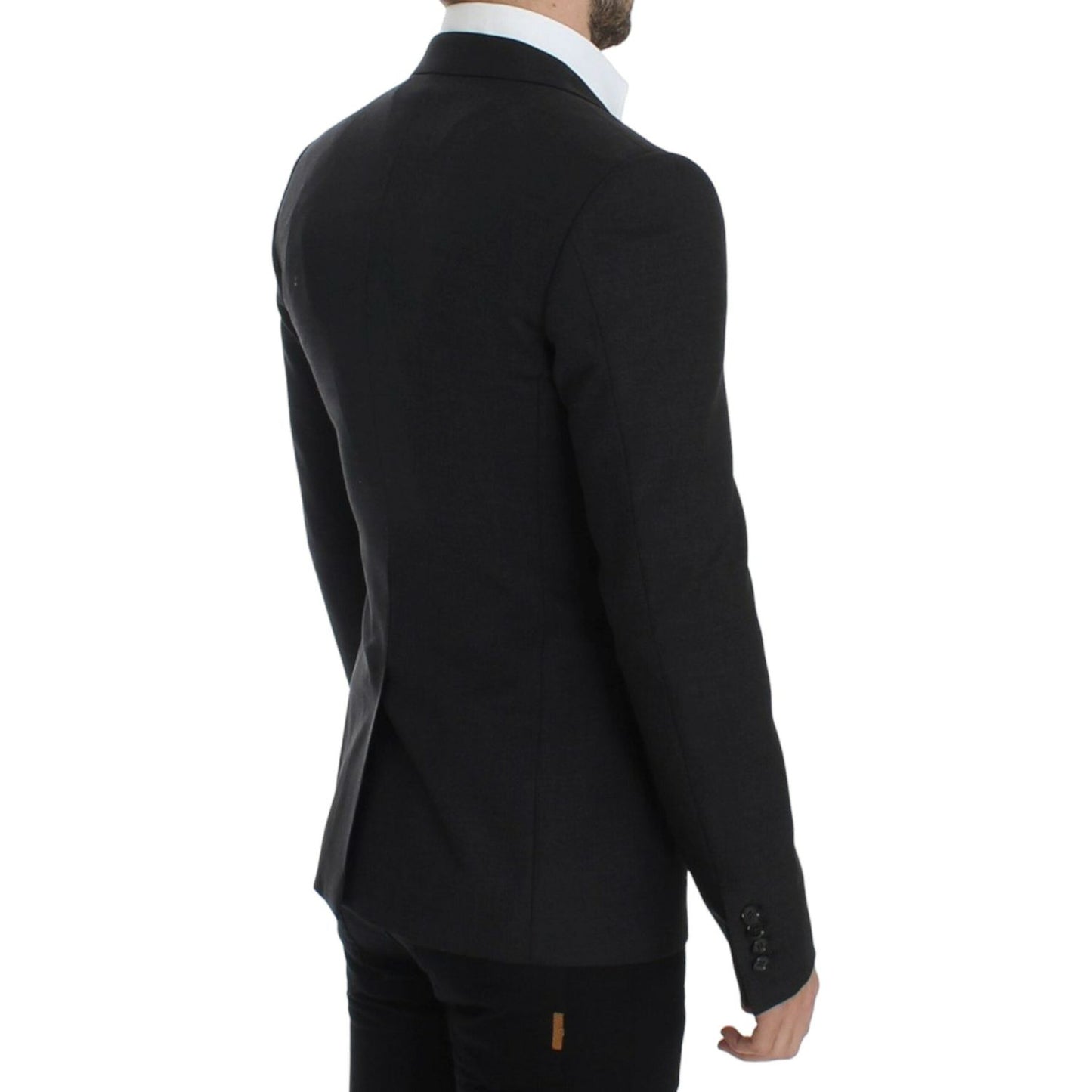 Dolce & Gabbana Sleek Gray Wool Slim Fit Blazer Dolce & Gabbana