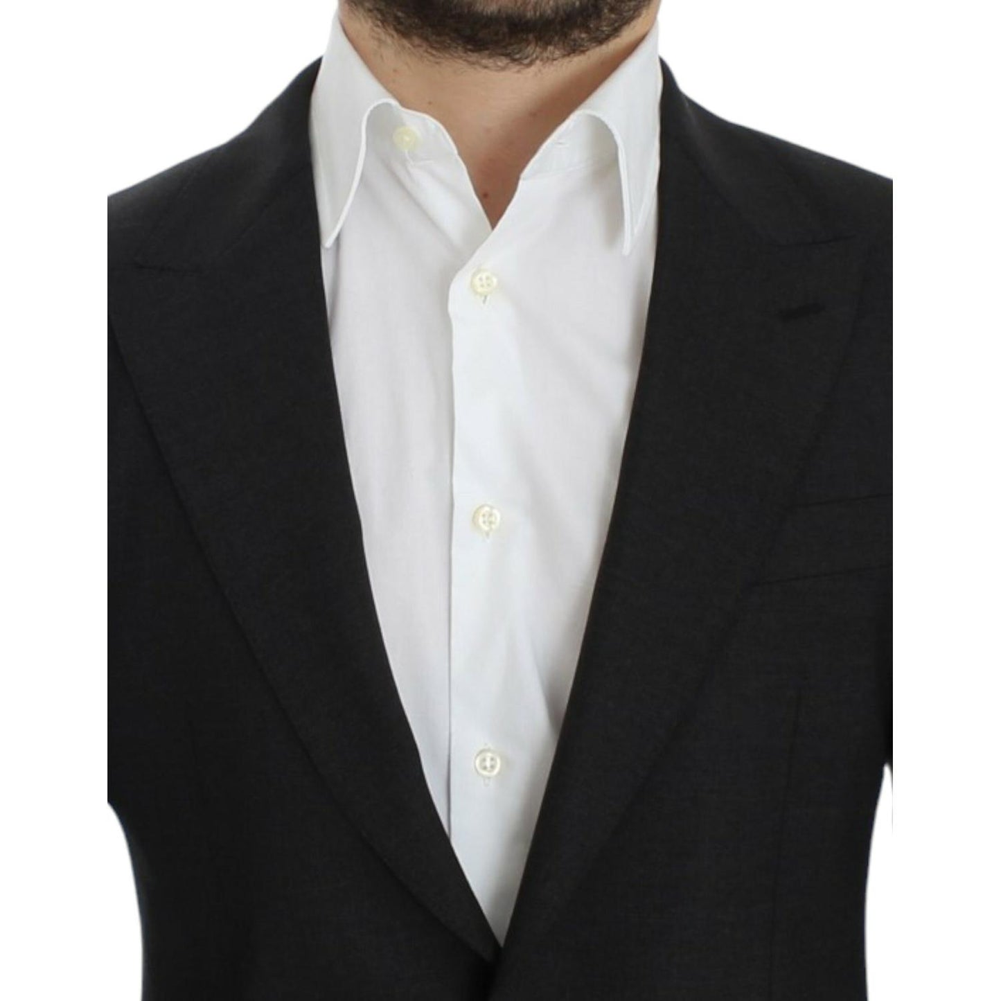 Dolce & Gabbana Sleek Gray Wool Slim Fit Blazer Dolce & Gabbana