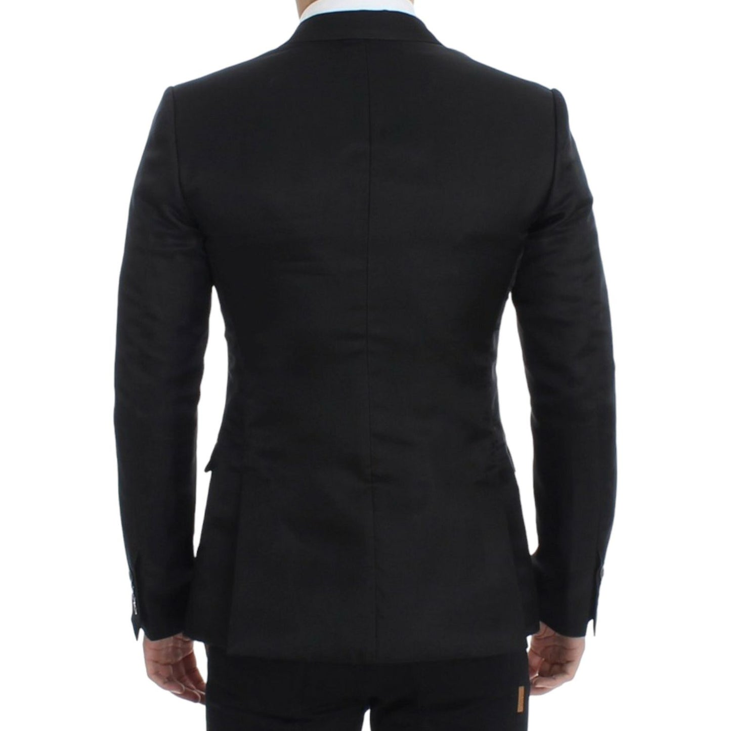 Dolce & Gabbana Elegant Black Silk Blend Two-Button Blazer Dolce & Gabbana