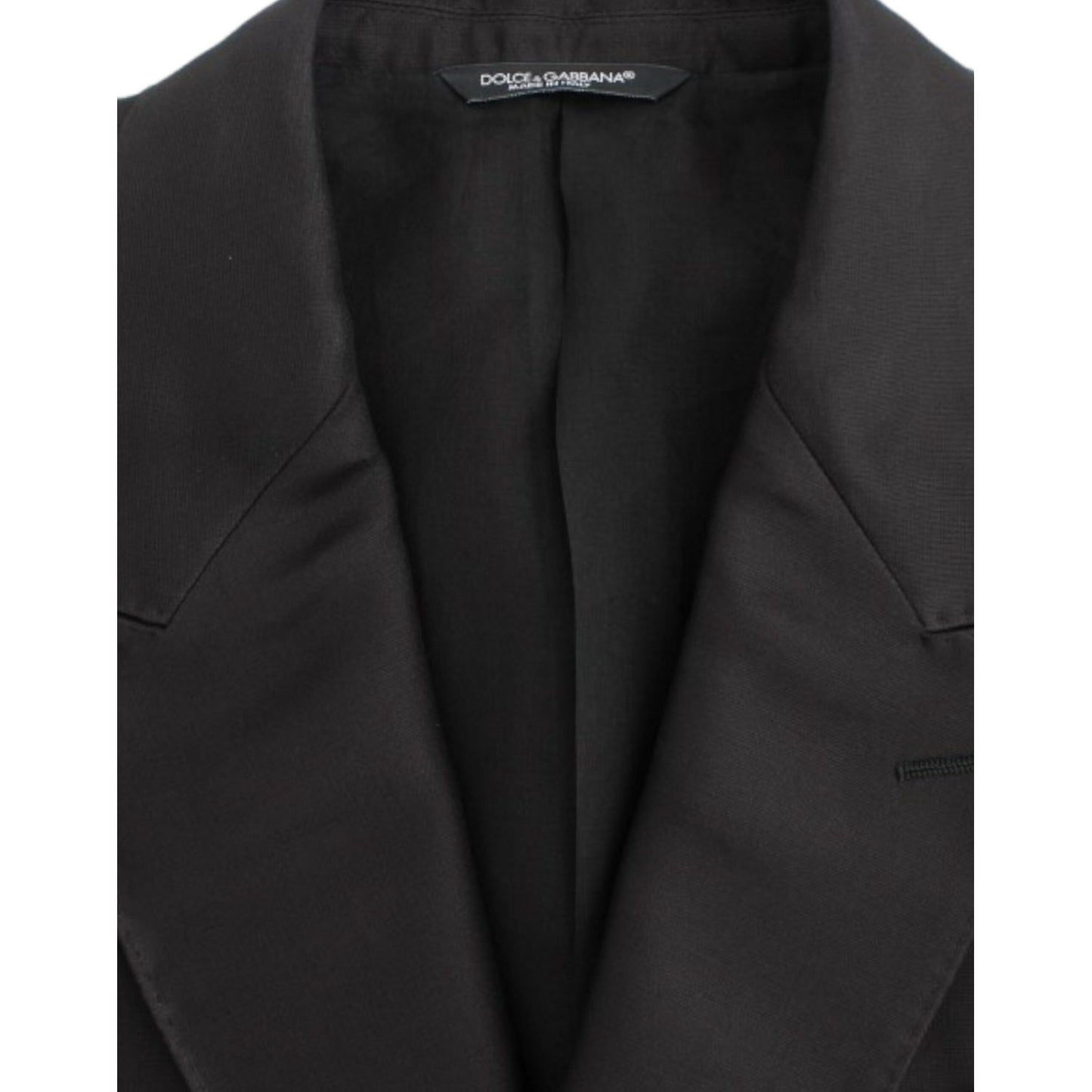 Dolce & Gabbana Elegant Black Silk Blend Two-Button Blazer Dolce & Gabbana