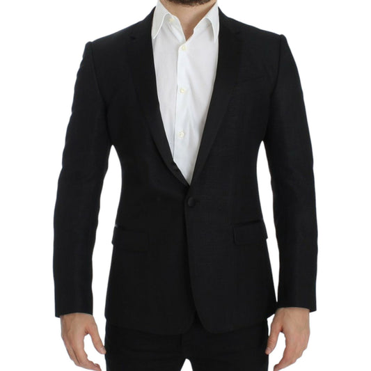 Dolce & Gabbana Black wool MARTINI slim blazer