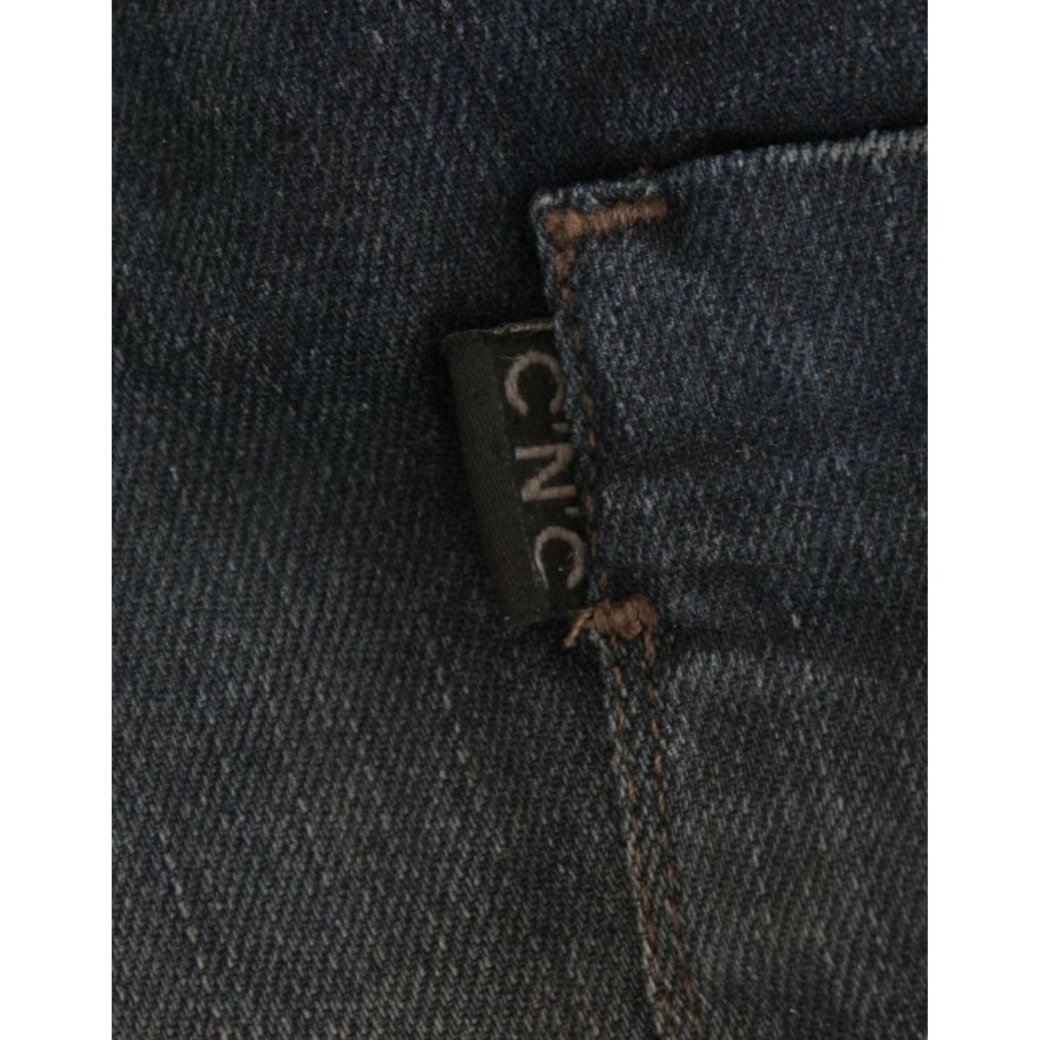 时尚超紧身蓝色牛仔裤