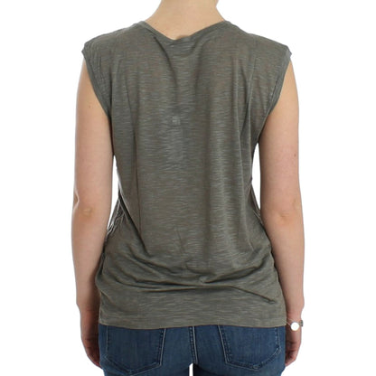 Costume National Gray print sleeveless t-shirt Costume National
