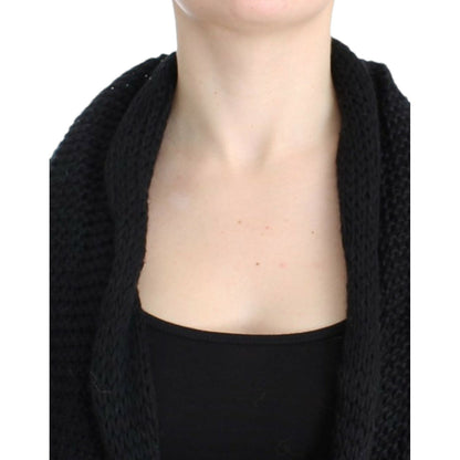 Costume National Black sleeveless knitted cardigan