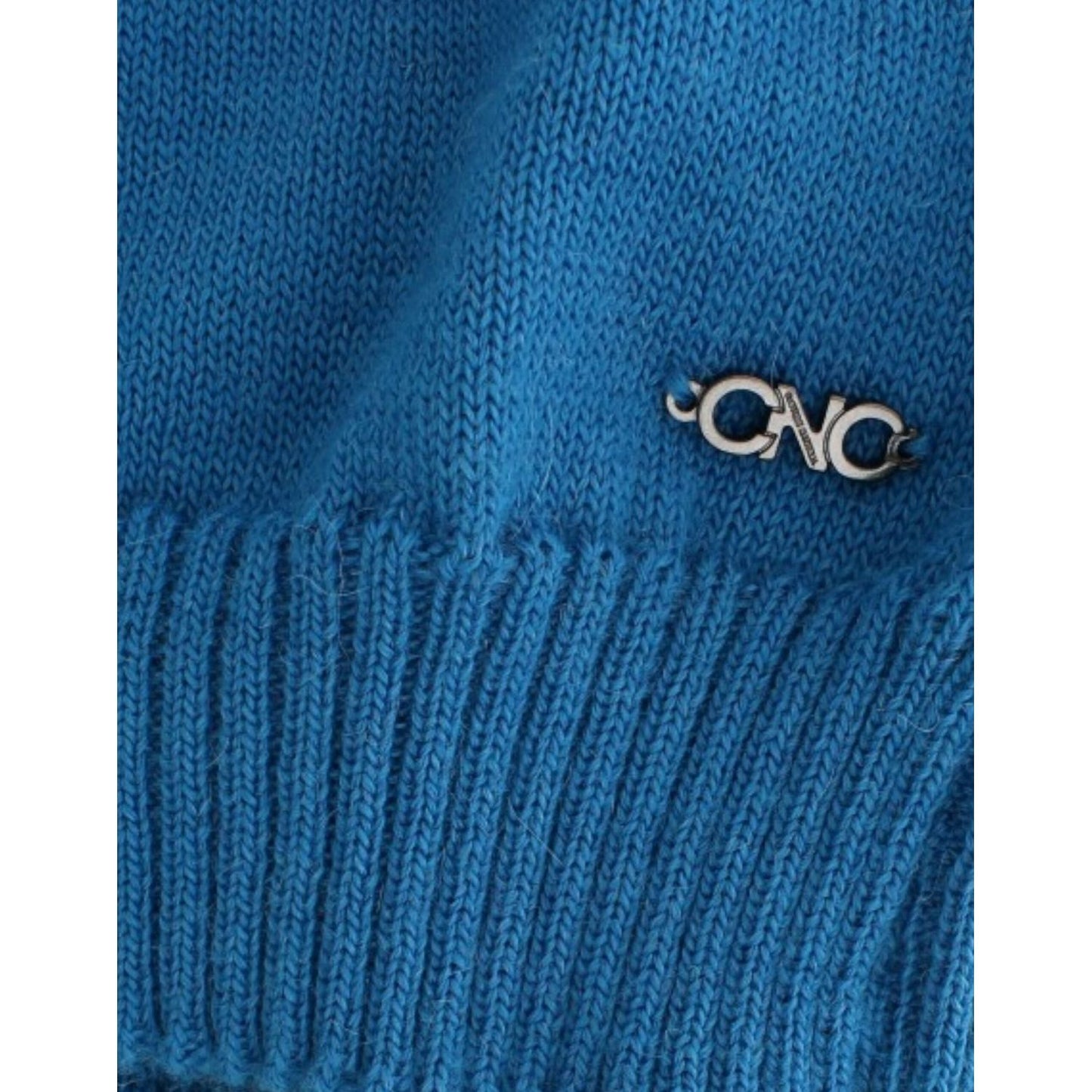 Costume National Blue knitted scoopneck sweater Costume National