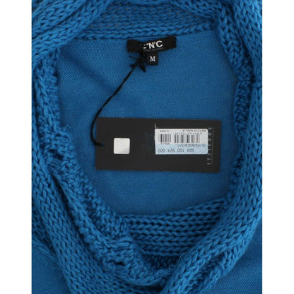 Costume National Blue knitted scoopneck sweater Costume National