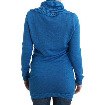 Costume National Blue knitted scoopneck sweater Costume National