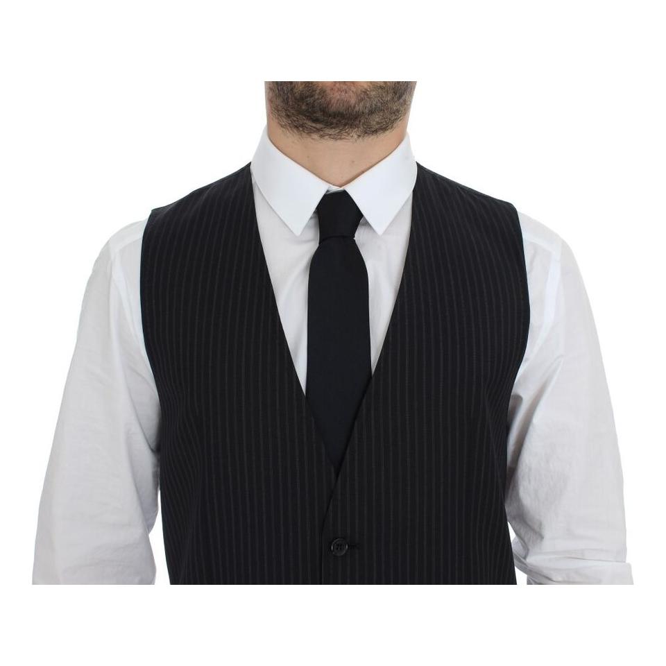 Dolce & Gabbana Gray Stretch Formal Dress Vest Gilet