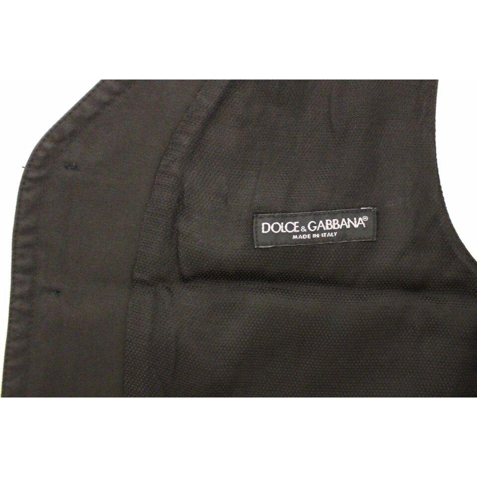 Dolce & Gabbana Elegant Black Cotton Blend Dress Vest Dolce & Gabbana