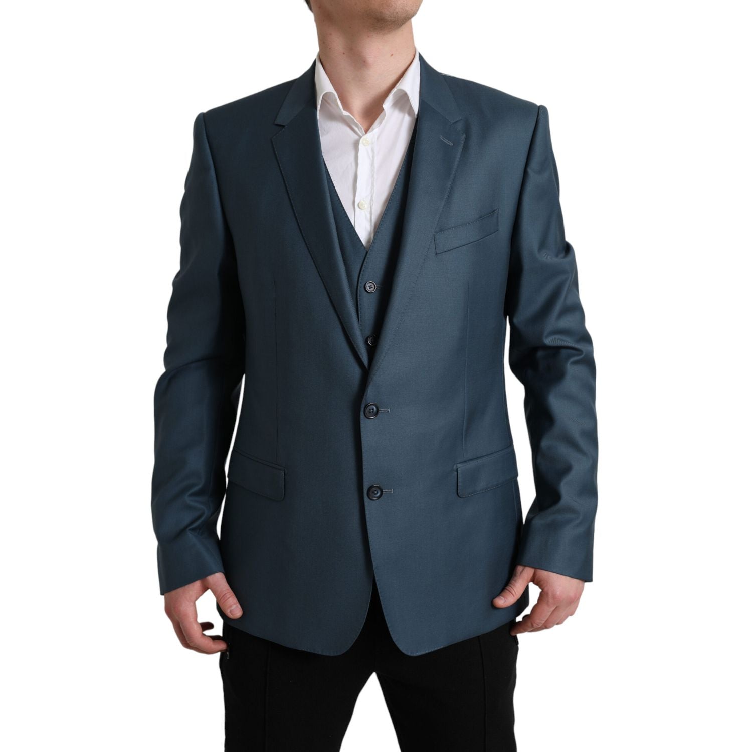 Dolce & Gabbana Green Single Breasted 2 Piece MARTINI Suit