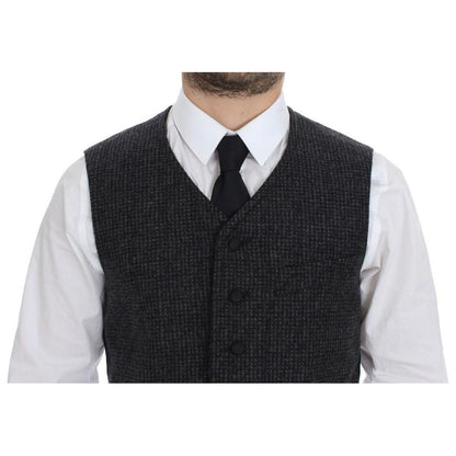 Dolce & Gabbana Gray Wool Blend Vest Gilet Weste