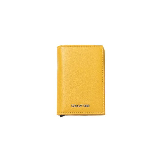 Cerruti 1881 Elegant Yellow Leather Wallet Cerruti 1881