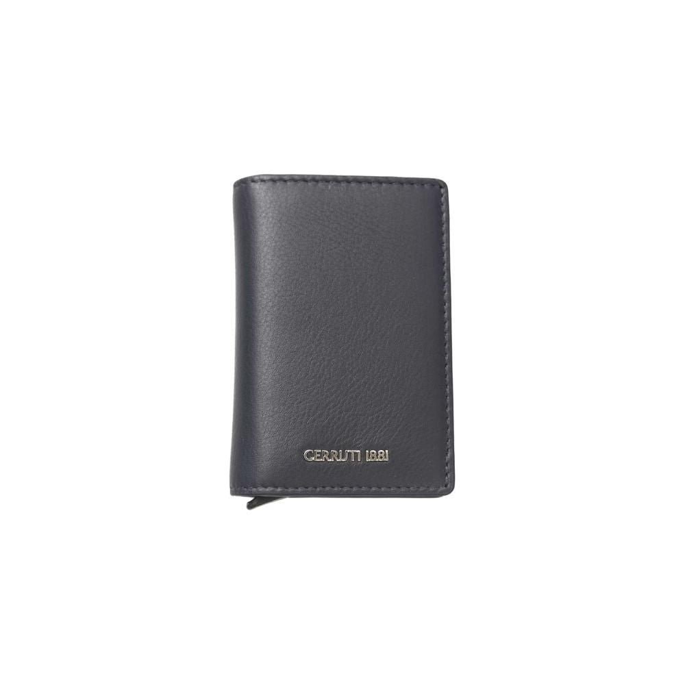 Cerruti 1881 Blue Calfskin Men Wallet