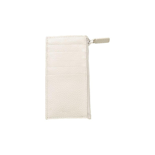 Cerruti 1881 Chic White Leather Wallet with Front Logo Cerruti 1881