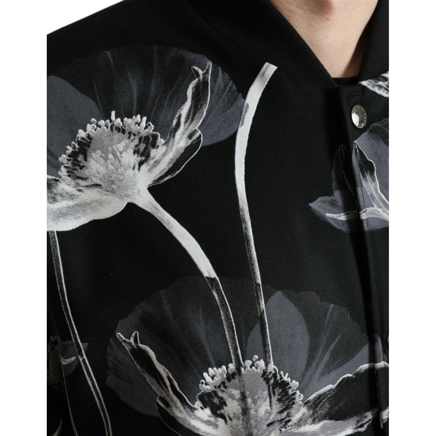 Dolce & Gabbana Elegant Floral-Print Bomber Jacket Dolce & Gabbana